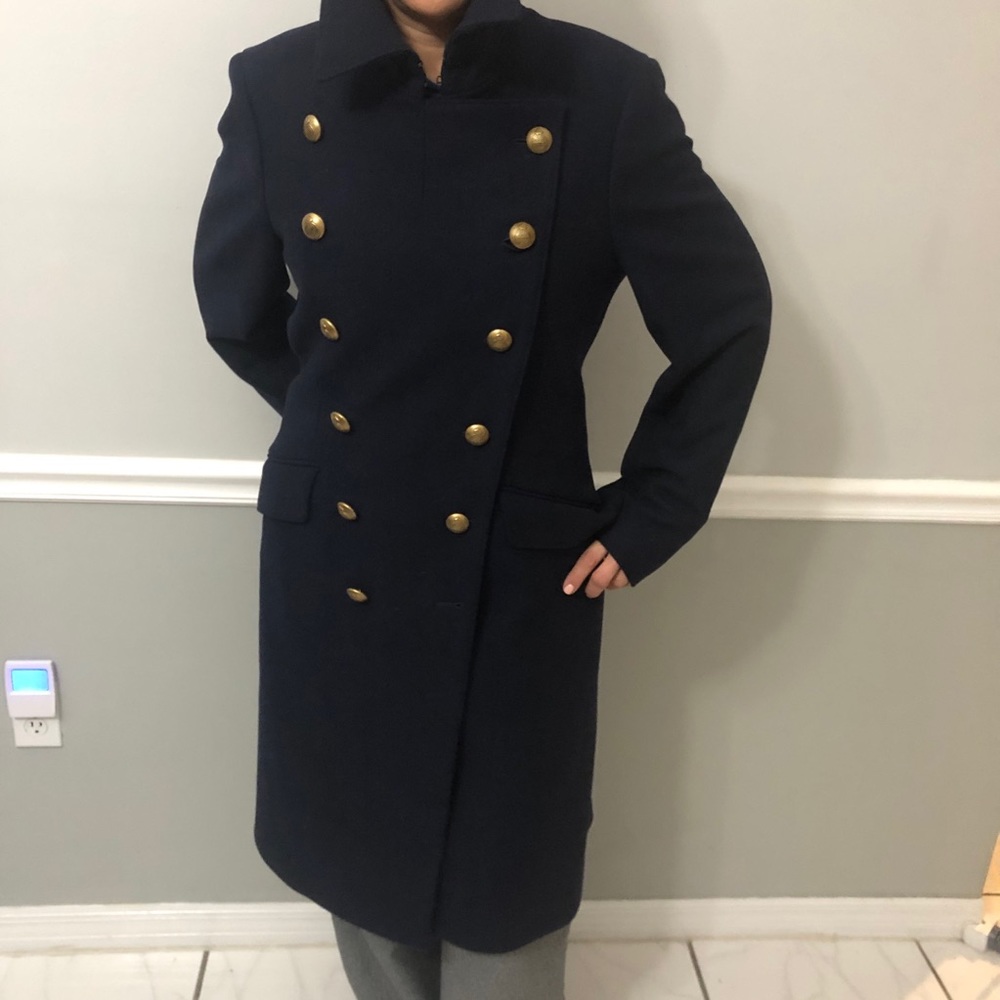 Authentic Burberry navy coat.Double breasted